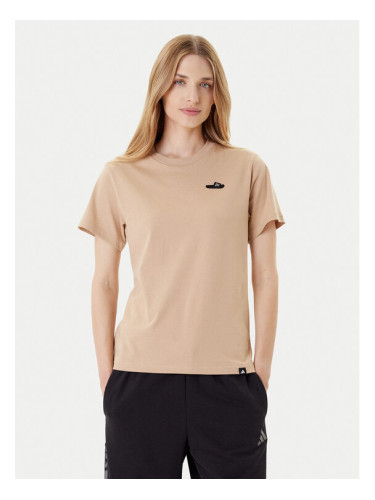 adidas Тишърт Slide Graphic JZ1037 Бежов Regular Fit