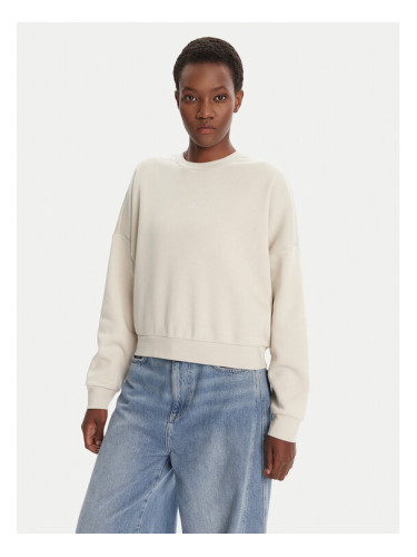 adidas Суитшърт Essentials Small Logo Feelcozy JI6069 Бежов Loose Fit