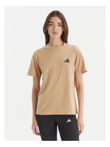 adidas Тишърт City Tech Summer Graphic JV8600 Бежов Regular Fit
