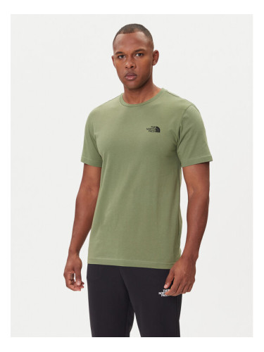 The North Face Тишърт Half Dome Photo NF0A8EE9 Зелен Regular Fit