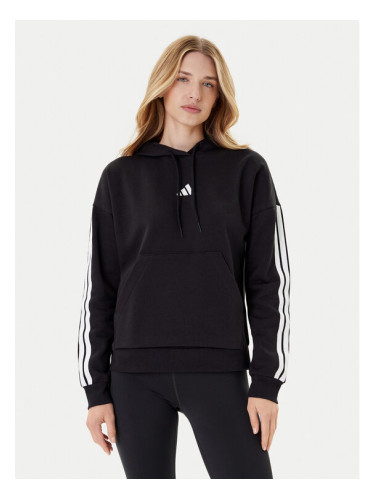 adidas Суитшърт Essentials 3-Stripes JX2538 Черен Regular Fit