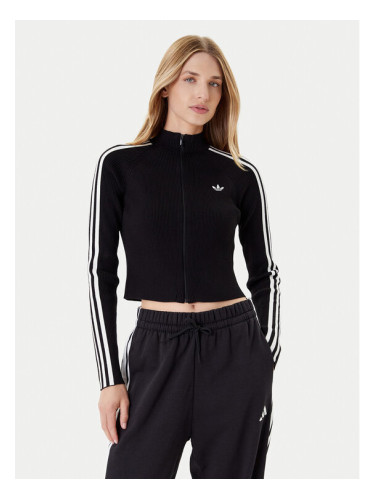 adidas Суитшърт adicolor 3-Stripes JY2597 Черен Slim Fit