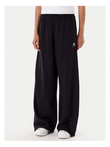 adidas Долнище анцуг Essentials JW2812 Черен Wide Leg