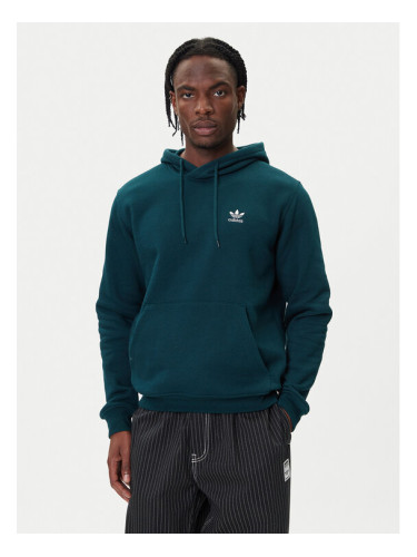 adidas Суитшърт Trefoil Essentials JZ3589 Зелен Regular Fit