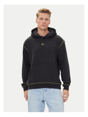 adidas Суитшърт Distressed Graphic JY2730 Черен Loose Fit