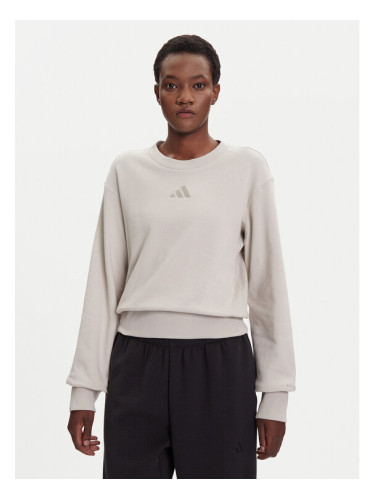 adidas Суитшърт ALL SZN French Terry JV9816 Бежов Regular Fit