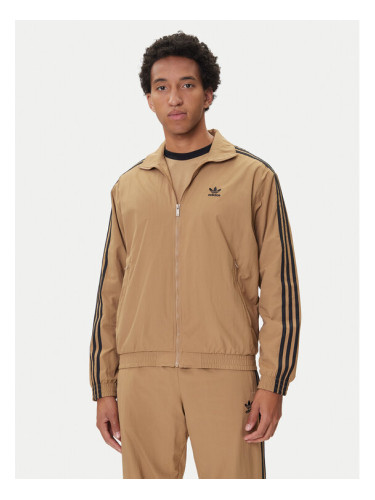 adidas Суитшърт adicolor Woven Firebird JY1333 Бежов Loose Fit
