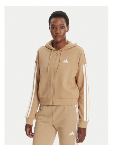 adidas Суитшърт Essentials 3-Stripes JY3133 Бежов Regular Fit