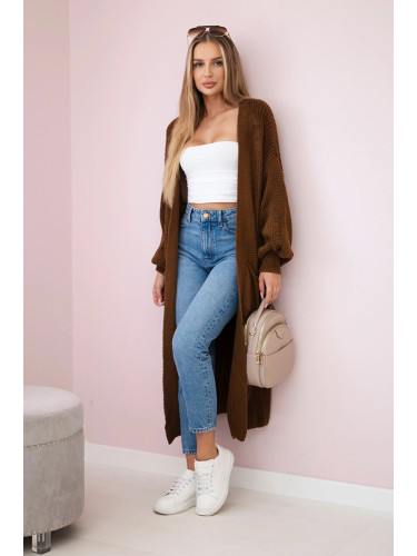 Kesi Włoski Sweater long cardigan chocolate