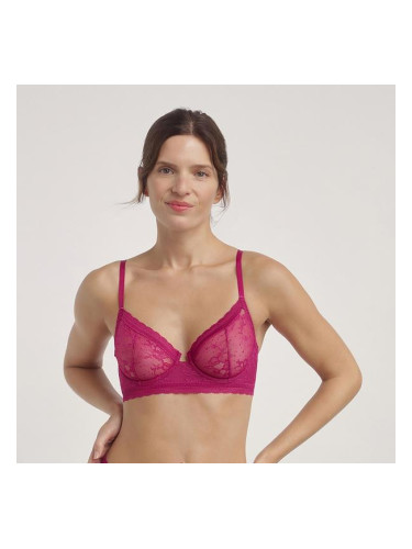 DIM ROMANCE UNDERWIRE FULL CUP BRA - Women's Lace Bra - Red