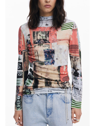 Дамска тениска с дълъг ръкав и щампа