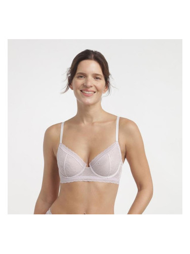 DIM ROMANCE UNDERWIRE FULL CUP BRA - Women's Lace Bra - Pink