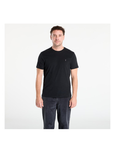 Тениска AllSaints Brace Brushed Cotton Crew Neck T-Shirt Jet Black L
