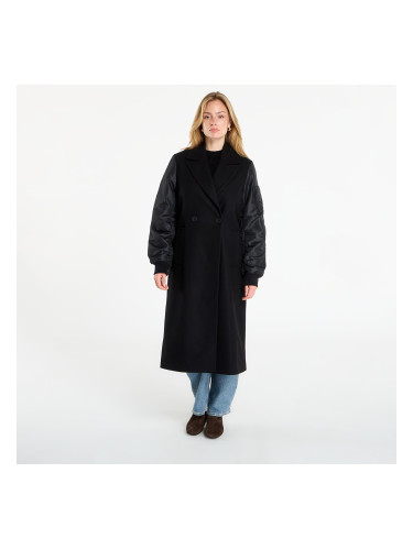 Палто AllSaints Paulah Wool Blend Double Breasted Coat Black 8