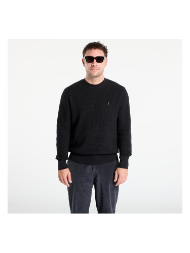 Пуловер AllSaints Aspen Waffle Texture Crew Neck Ramskull Jumper Cinder Black L
