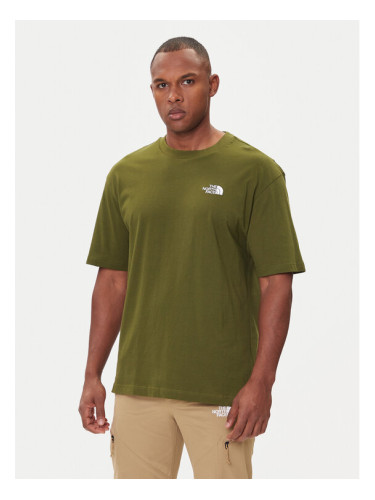 The North Face Тишърт Simple Dome NF0A87NR Зелен Oversize