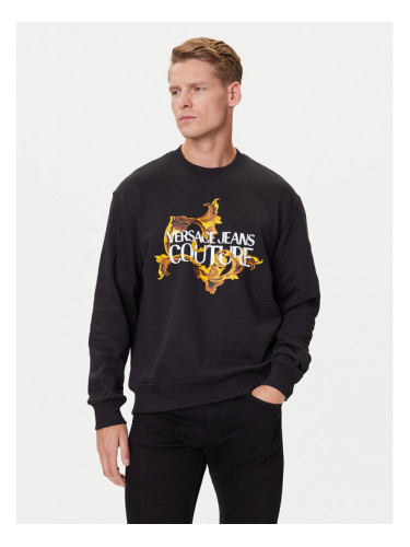 Versace Jeans Couture Суитшърт 79GAIE10 CF00E Черен Regular Fit