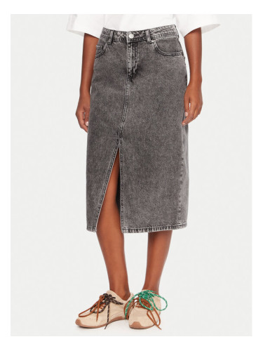 Roxy Дънкова пола Cold Winds ERJDK03039 Сив Regular Fit