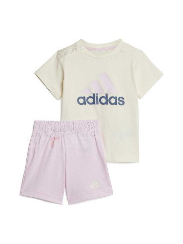 БЕБЕШКИ СПОРТЕН ЕКИП ЗА МОМИЧЕ ADIDAS IS2513 I BL CO T SET ЖЪЛТ/РОЗОВ
