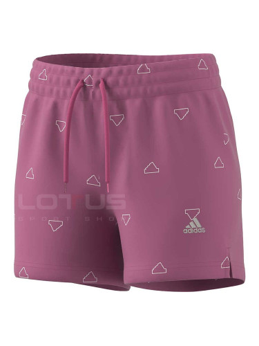 ДАМСКИ КЪСИ ПАНТАЛОНИ ADIDAS IV6107 W MNG FT SHO ТЪМНОРОЗОВИ