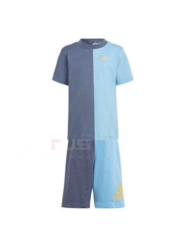 ДЕТСКИ СПОРТЕН ЕКИП ЗА МОМЧЕ ADIDAS IS2677 LK CB T SET СИН/ЖЪЛТ