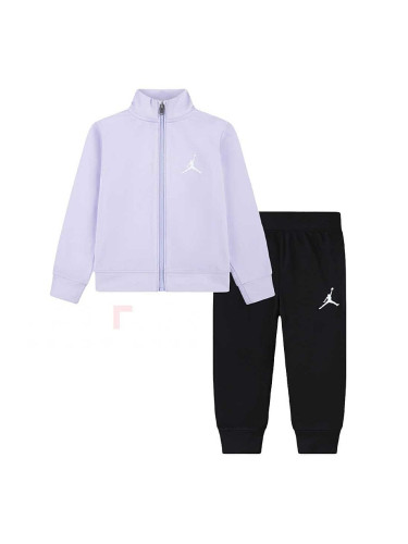 ДЕТСКИ СПОРТЕН ЕКИП ЗА МОМИЧЕ NIKE AIR JORDAN TRICOT SET БЛЕДОЛИЛАВ/ЧЕРЕН