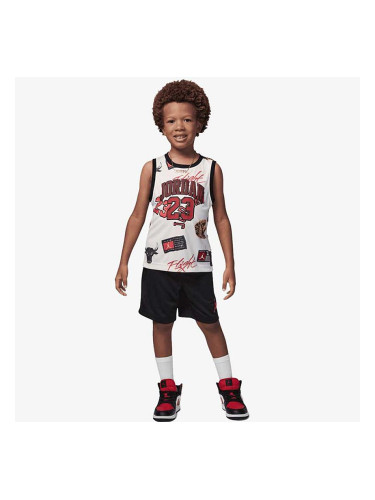 ДЕТСКИ СПОРТЕН ЕКИП ЗА МОМЧЕ NIKE JORDAN 23 AOP JERSET SET БЯЛ/ЧЕРЕН