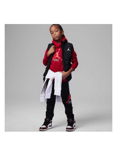 ДЕТСКИ СПОРТЕН ЕКИП ЗА МОМЧЕ NIKE JORDAN JUMPMAN FLIGHT FT PO SET ЧЕРВЕН/ЧЕРЕН