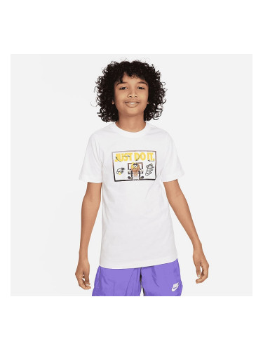 ДЕТСКА ТЕНИСКА ЗА МОМЧЕ NIKE NSW TEE BASKETBALL BALL БЯЛА