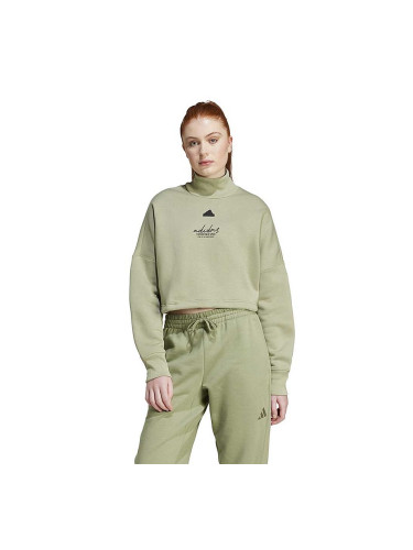 ДАМСКА БЛУЗА ADIDAS JE3899 W BLUV Q3 C SWT ЗЕЛЕНА