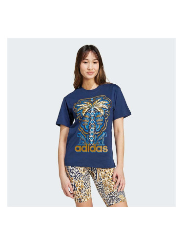 ДАМСКА ТЕНИСКА ADIDAS IV9758 FARM GFX TEE ТЪМНОСИНЯ