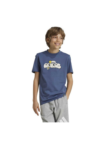 ДЕТСКА ТЕНИСКА ЗА МОМЧЕ ADIDAS IW2481 DOODLE PACK СИН