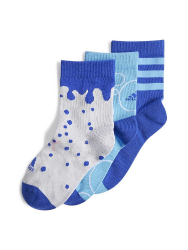 ДЕТСКИ ЧОРАПИ ЗА МОМЧЕ ADIDAS IY2672 KIDS GRF 3PP СИНИ/БЕЛИ