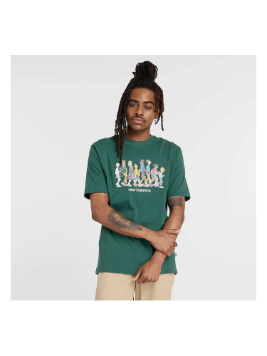МЪЖКА ТЕНИСКА NEW BALANCE MT43553NWG SHIRT ATHLETICS RELAXED ARCHIVE WALK T-SHIRT ЗЕЛЕНА