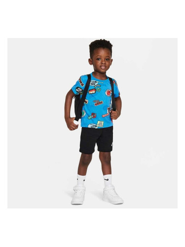 БЕБЕШКИ СПОРТЕН ЕКИП ЗА МОМЧЕ NIKE BK NSW AOP FT SHORT SET СИН/ЧЕРЕН