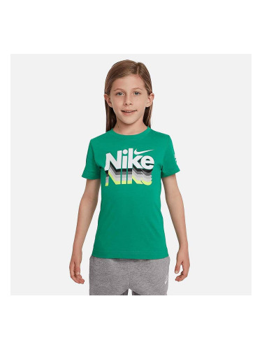 ДЕТСКА ТЕНИСКА ЗА МОМЧЕ NIKE B RETRO FADER SS TEE ЗЕЛЕНА