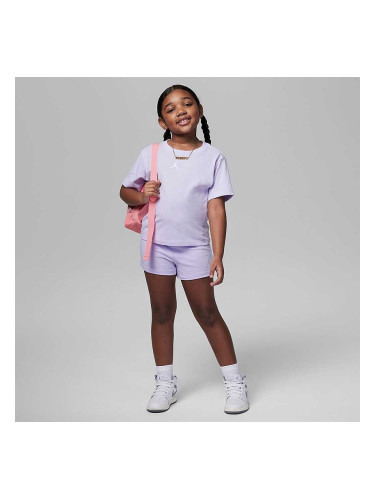 ДЕТСКИ СПОРТЕН ЕКИП ЗА МОМИЧЕ NIKE G JORDAN ESSENTIAL SHORT SET БЛЕДОЛИЛАВ