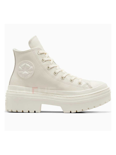 ДАМСКИ ОБУВКИ CONVERSE A10370C CHUCK TAYLOR AS LUGGED HEEL LTHR БЕЖОВИ