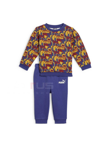 БЕБЕШКИ СПОРТЕН ЕКИП ЗА МОМЧЕ PUMA 68332727 MINICATS AOP CREW JOGGER FL INF СИН