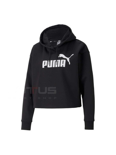 ДАМСКИ СУИТШЪРТ PUMA 58686901 ESS CROPPED LOGO HOODIE FL ЧЕРЕН