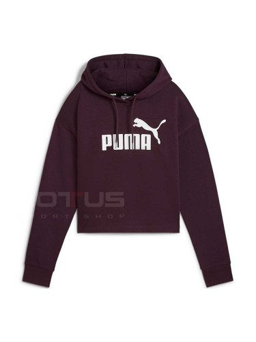 ДАМСКИ СУИТШЪРТ PUMA 58686946 ESS CROPPED LOGO HOODIE FL ТЪМНОЛИЛАВ