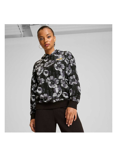 ДАМСКИ СУИТШЪРТ PUMA 68250101 ESS+ CLASS ACT AOP HOODIE TR ЧЕРЕН