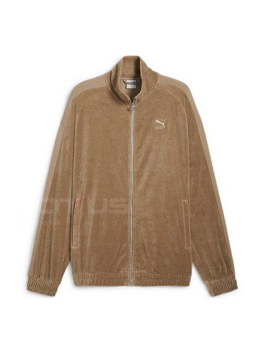 ДАМСКО ГОРНИЩЕ PUMA 62671267 T7 OVERSIZED VELOUR TRACK JACKET СВЕТЛОКАФЯВО
