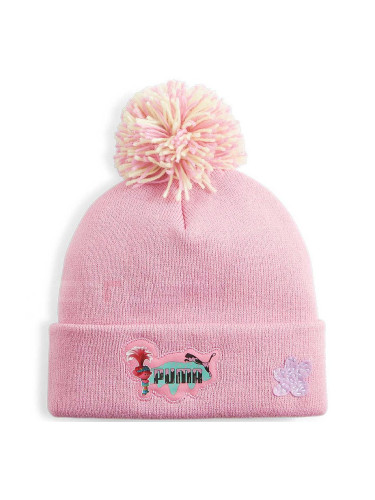 ДЕТСКА ЗИМНА ШАПКА ЗА МОМИЧЕ PUMA X TROLLS 02554202 BEANIE БЛЕДОЛИЛАВА