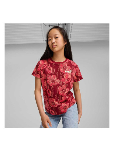ДЕТСКА ТЕНИСКА ЗА МОМИЧЕ PUMA 68176713 ESS+ CLASS ACT AOP TEE G ЧЕРВЕНА