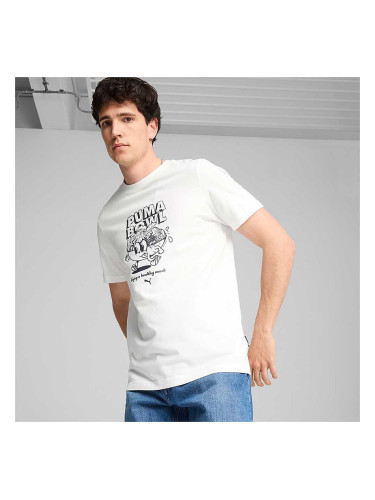 МЪЖКА ТЕНИСКА PUMA 62800402 GRAPHICS FUTURE CAT TEE БЯЛА