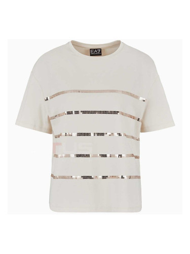 ДАМСКА ТЕНИСКА EA7 EMPORIO ARMANI 6DTT26-1120 TRAIN PRECIOUS W TEE SS КРЕМАВА