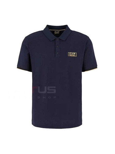 МЪЖКА ТЕНИСКА EA7 EMPORIO ARMANI 7M000022-UB102 TRAIN GOLD LABEL M POLO PIMA PQ ТЪМНОСИНЯ