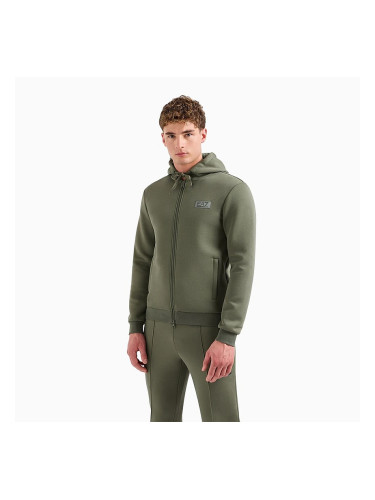МЪЖКО ГОРНИЩЕ EA7 EMPORIO ARMANI 6DPM26-1846 TENNIS CLUB M HOODIE FZ CO PL ТЪМНОЗЕЛЕНО