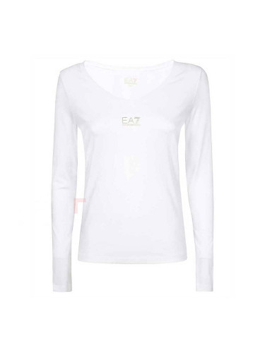 ДАМСКА БЛУЗА EA7 EMPORIO ARMANI 8NTT52-0101 TRAIN SHINY W TEE LS VN БЯЛА